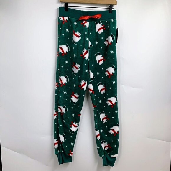 Fashion Nova Women's Baby It's Cold Outside Snowman Plush PJ Joggers SIze S NWT‎ - Picture 1 of 13